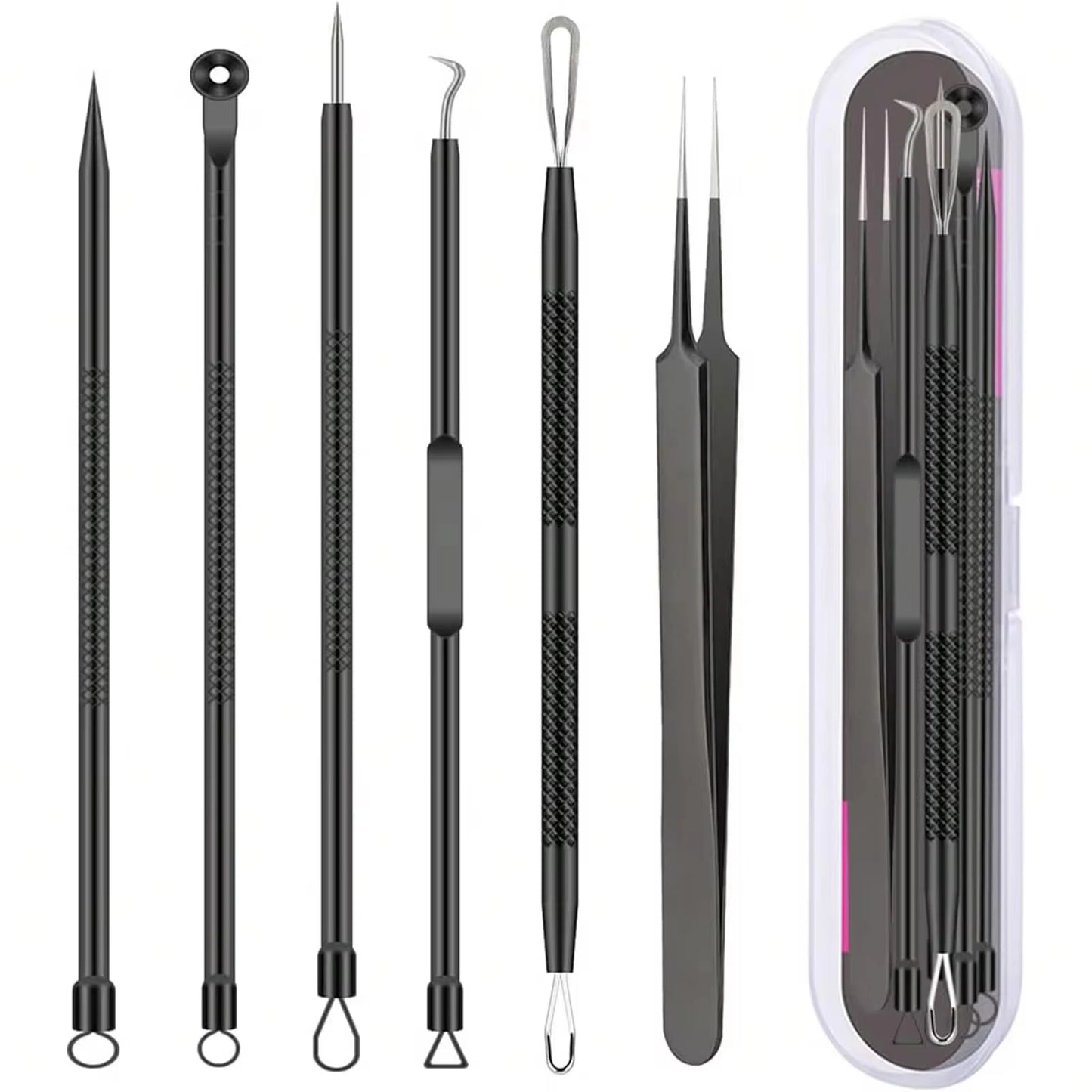 6Pcs Pimple Popper Tool Kit,  Blackhead Remover Acne Needle Tools Set