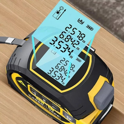 3-in-1 Laser Tape Measure 40/60M Meters Infrared Laser Distance Measuring Smart Energy Ruler