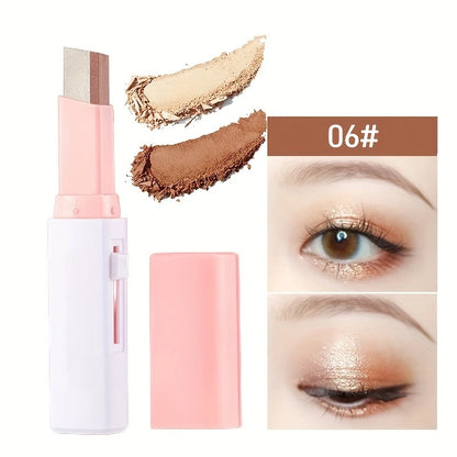 2 In 1 Pearly Highlighter Eyeshadow Stick Makeup Waterproof Long Lasting Glitter